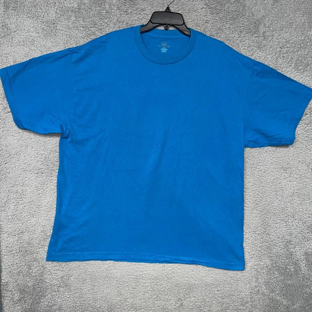 Foot Locker T Shirt Men's 2XL XXL Blue Cotton Blank Loose Fit Made‎ Honduras Tee